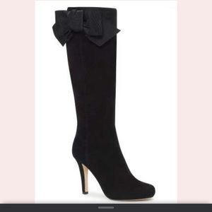 Kate Spade black boots with bow